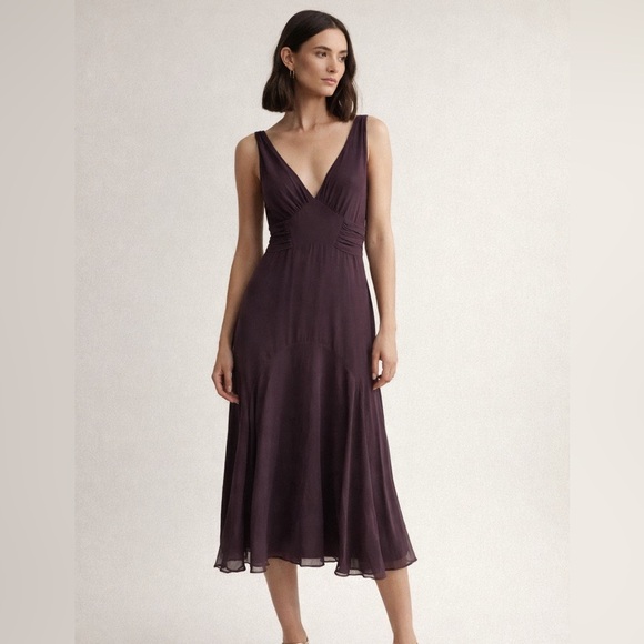 Ted Baker Dresses & Skirts - Ted Baker Silk Midi Dress Small Wedding Formal Party Jewel Tone Romantic